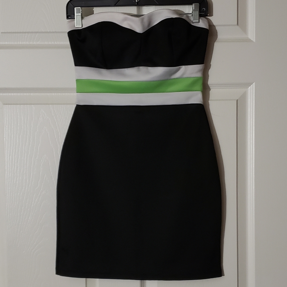 Strapless mini dress